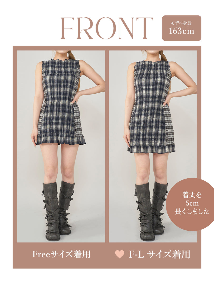 モデル:163cm(着用サイズ:FREE/F-L 着用カラー:NVY)