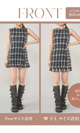 モデル:163cm(着用サイズ:FREE/F-L 着用カラー:NVY)