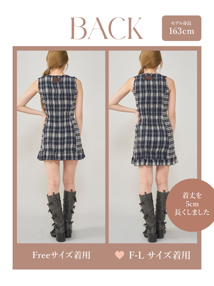 モデル:163cm(着用サイズ:FREE/F-L 着用カラー:NVY)