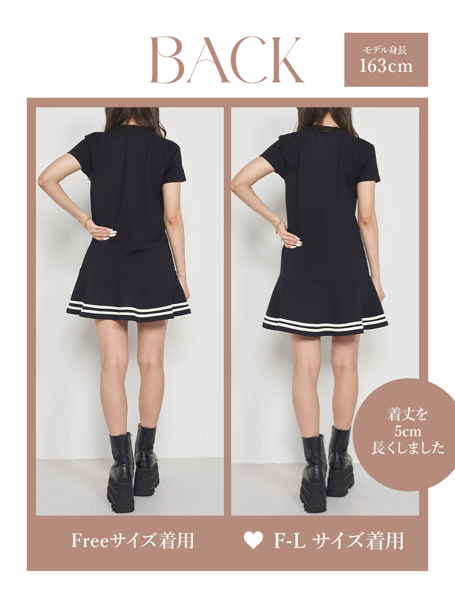 モデル:163cm(着用サイズ:FREE/F-L 着用カラー:BLK)
