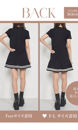 モデル:163cm(着用サイズ:FREE/F-L 着用カラー:BLK)
