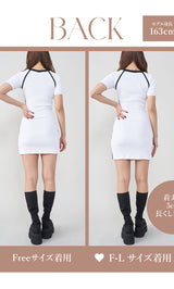 モデル:163cm(着用サイズ:FREE/F-L 着用カラー:WHT)
