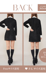 モデル:163cm(着用サイズ:FREE/F-L 着用カラー:BLK)