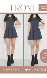 モデル:163cm(着用サイズ:FREE/F-L 着用カラー:NVY)