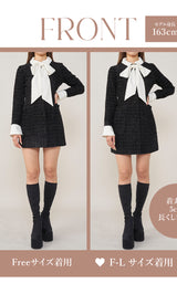 モデル:163cm(着用サイズ:FREE/F-L 着用カラー:BLK)