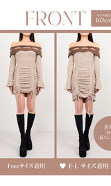 モデル:163cm(着用サイズ:FREE/F-L 着用カラー:BEG)