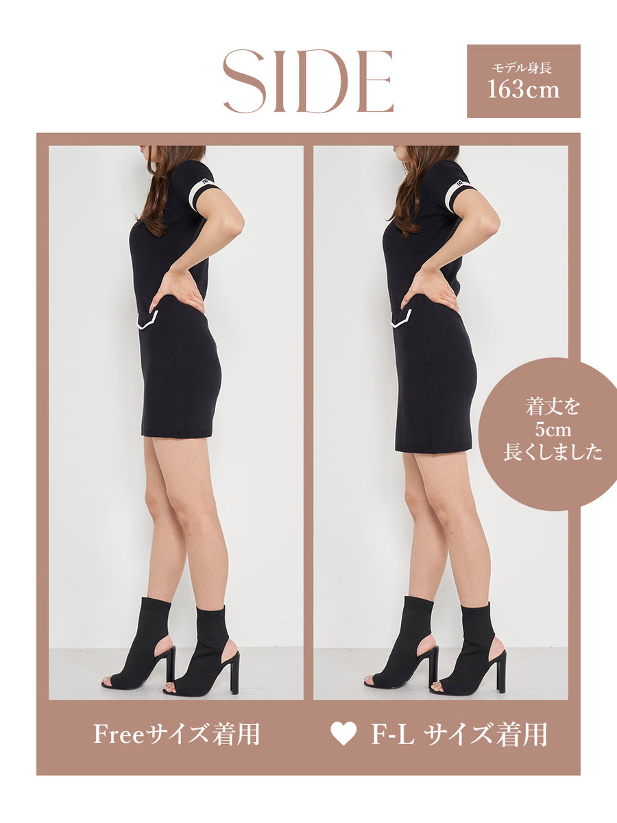 モデル:163cm(着用サイズ:FREE/F-L 着用カラー:BLK)