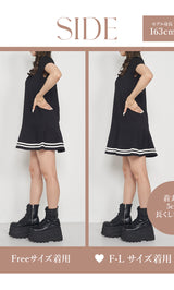 モデル:163cm(着用サイズ:FREE/F-L 着用カラー:BLK)
