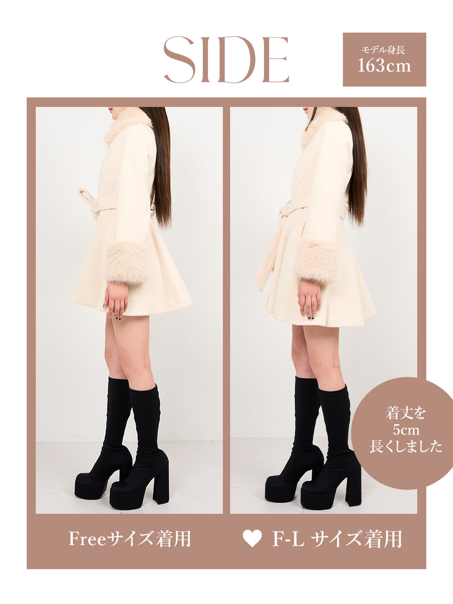 モデル:163cm(着用サイズ:FREE/F-L 着用カラー:IVO)
