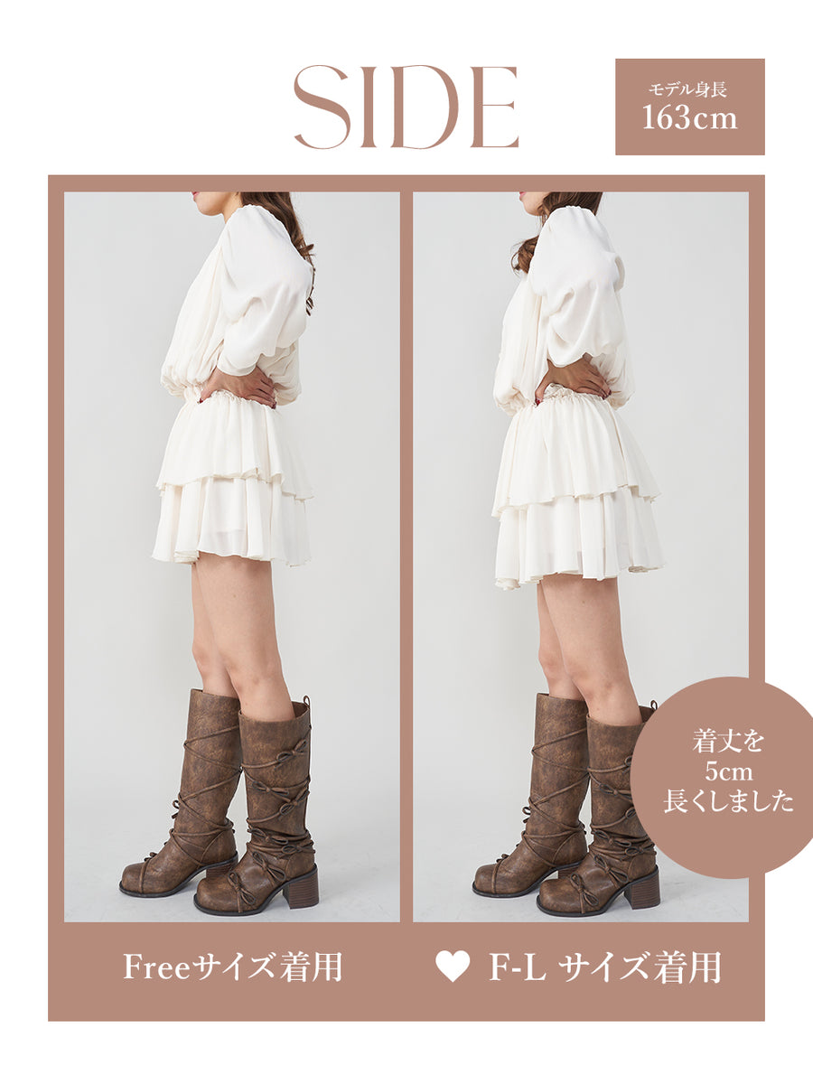モデル:163cm(着用サイズ:FREE/F-L 着用カラー:IVO)