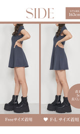 モデル:163cm(着用サイズ:FREE/F-L 着用カラー:NVY)
