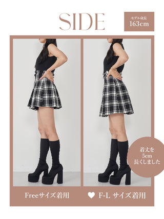 モデル:163cm(着用サイズ:FREE/F-L 着用カラー:BLK)