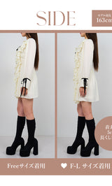 モデル:163cm(着用サイズ:FREE/F-L 着用カラー:IVO)