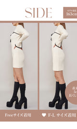 モデル:163cm(着用サイズ:FREE/F-L 着用カラー:IVO)