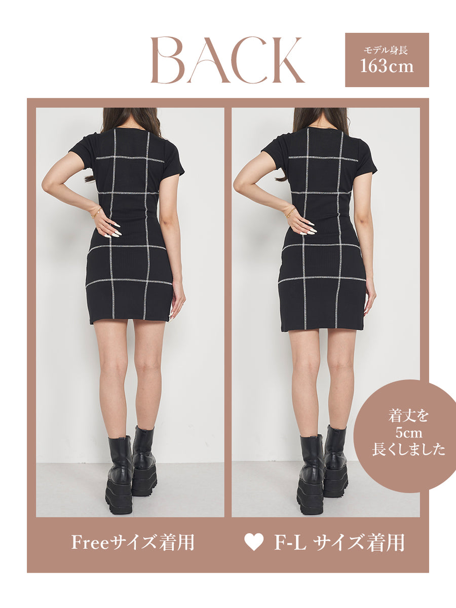 モデル:163cm(着用サイズ:FREE/F-L 着用カラー:BLK)