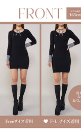モデル:163cm(着用サイズ:FREE/F-L 着用カラー:BLK)