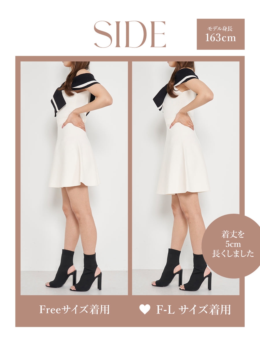モデル:163cm(着用サイズ:FREE/F-L 着用カラー:IVO)
