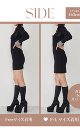 モデル:163cm(着用サイズ:FREE/F-L 着用カラー:BLK)