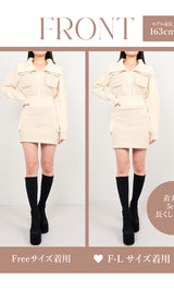 モデル:163cm(着用サイズ:FREE/F-L 着用カラー:IVO)