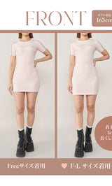 モデル:163cm(着用サイズ:FREE/F-L 着用カラー:PNK)