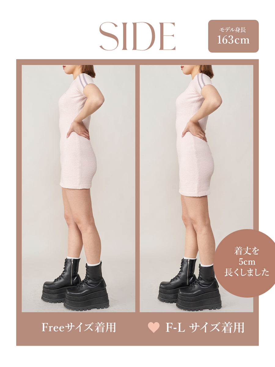 モデル:163cm(着用サイズ:FREE/F-L 着用カラー:PNK)