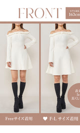 モデル:163cm(着用サイズ:FREE/F-L 着用カラー:WHT)