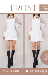 モデル:163cm(着用サイズ:FREE/F-L 着用カラー:WHT)