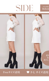 モデル:163cm(着用サイズ:FREE/F-L 着用カラー:WHT)