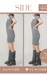 モデル:163cm(着用サイズ:FREE/F-L 着用カラー:BLK)