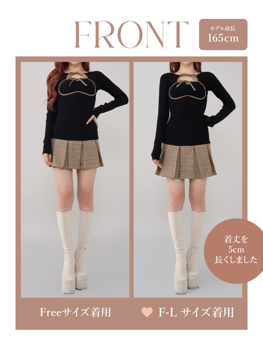 モデル:165cm(着用サイズ:FREE/F-L 着用カラー:BLK)