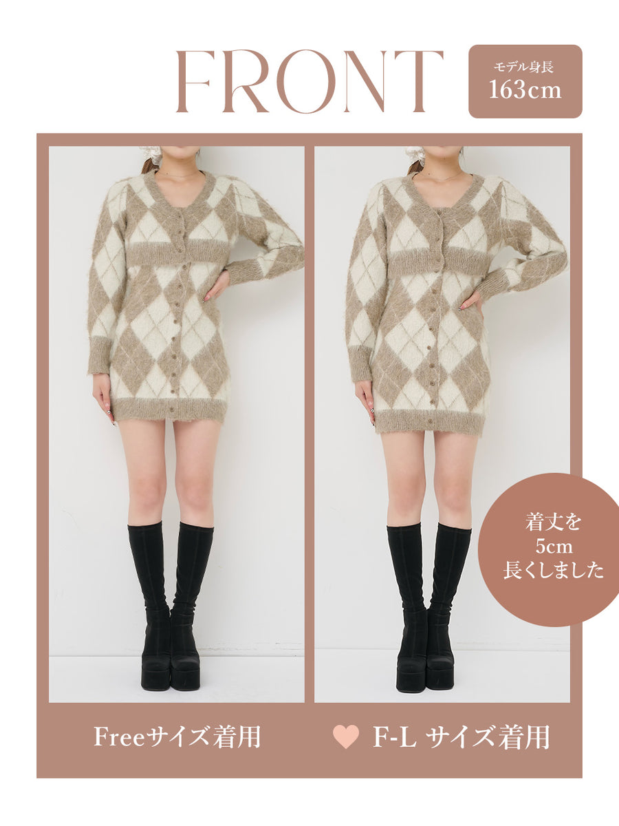 モデル:163cm(着用サイズ:FREE/F-L 着用カラー:BEG)
