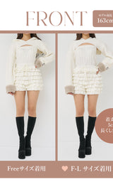 モデル:163cm(着用サイズ:FREE/F-L 着用カラー:WHT)