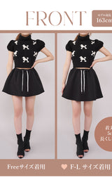 モデル:163cm(着用サイズ:FREE/F-L 着用カラー:BLK)