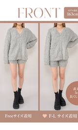 モデル:163cm(着用サイズ:FREE/F-L 着用カラー:GRY)