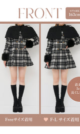 モデル:163cm(着用サイズ:FREE/F-L 着用カラー:BLK)