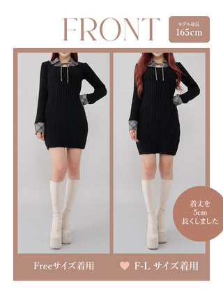 モデル:165cm(着用サイズ:FREE/F-L 着用カラー:BLK)
