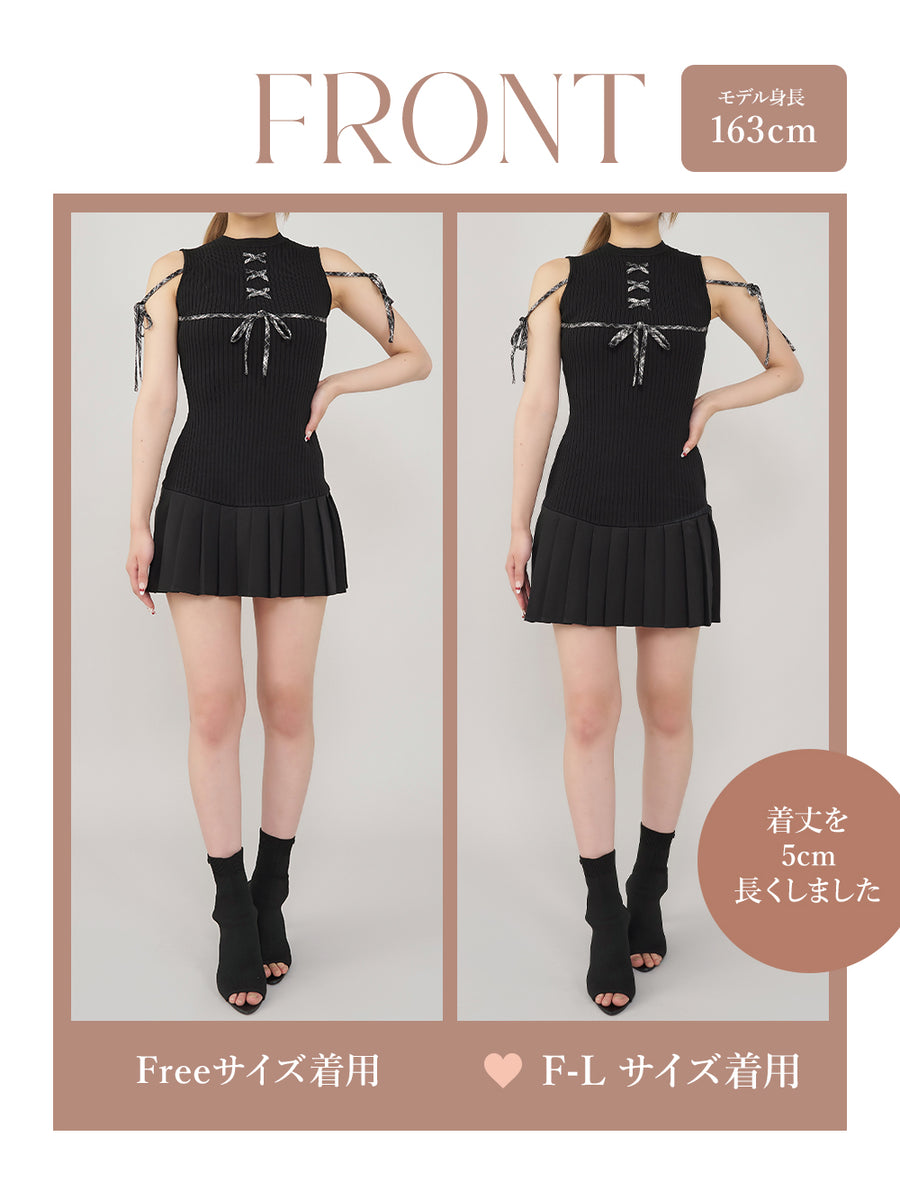 モデル:163cm(着用サイズ:FREE/F-L 着用カラー:BLK)
