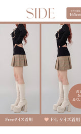 モデル:165cm(着用サイズ:FREE/F-L 着用カラー:BLK)
