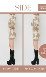 モデル:163cm(着用サイズ:FREE/F-L 着用カラー:BEG)