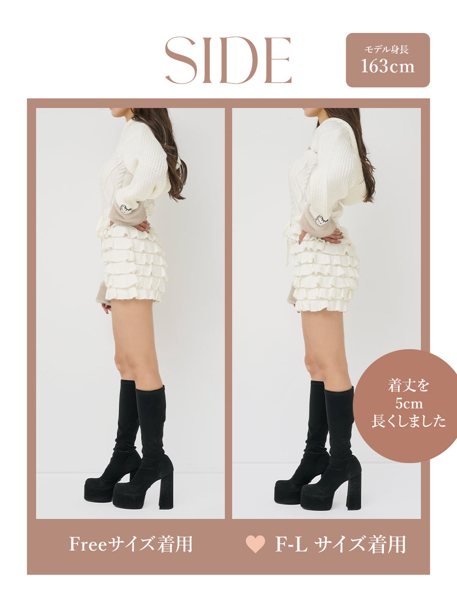 モデル:163cm(着用サイズ:FREE/F-L 着用カラー:WHT)