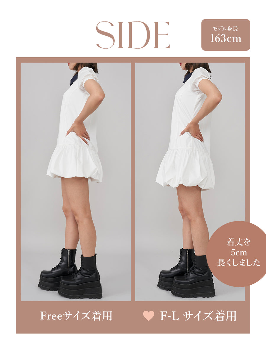 モデル:163cm(着用サイズ:FREE 着用カラー:WHT)