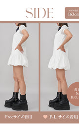 モデル:163cm(着用サイズ:FREE 着用カラー:WHT)