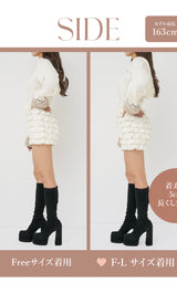 モデル:163cm(着用サイズ:FREE/F-L 着用カラー:WHT)