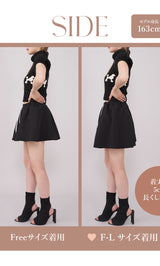モデル:163cm(着用サイズ:FREE/F-L 着用カラー:BLK)