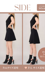 モデル:163cm(着用サイズ:FREE/F-L 着用カラー:BLK)