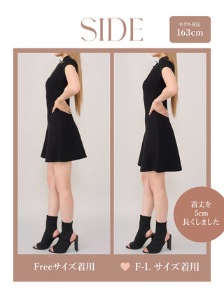モデル:163cm(着用サイズ:FREE/F-L 着用カラー:BLK)
