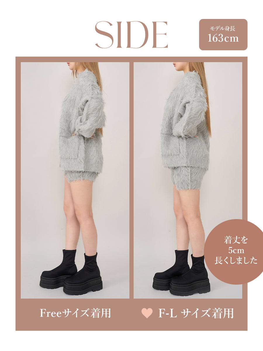 モデル:163cm(着用サイズ:FREE/F-L 着用カラー:GRY)