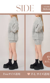 モデル:163cm(着用サイズ:FREE/F-L 着用カラー:GRY)