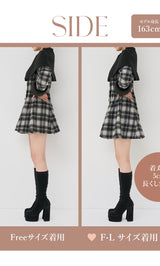 モデル:163cm(着用サイズ:FREE/F-L 着用カラー:BLK)