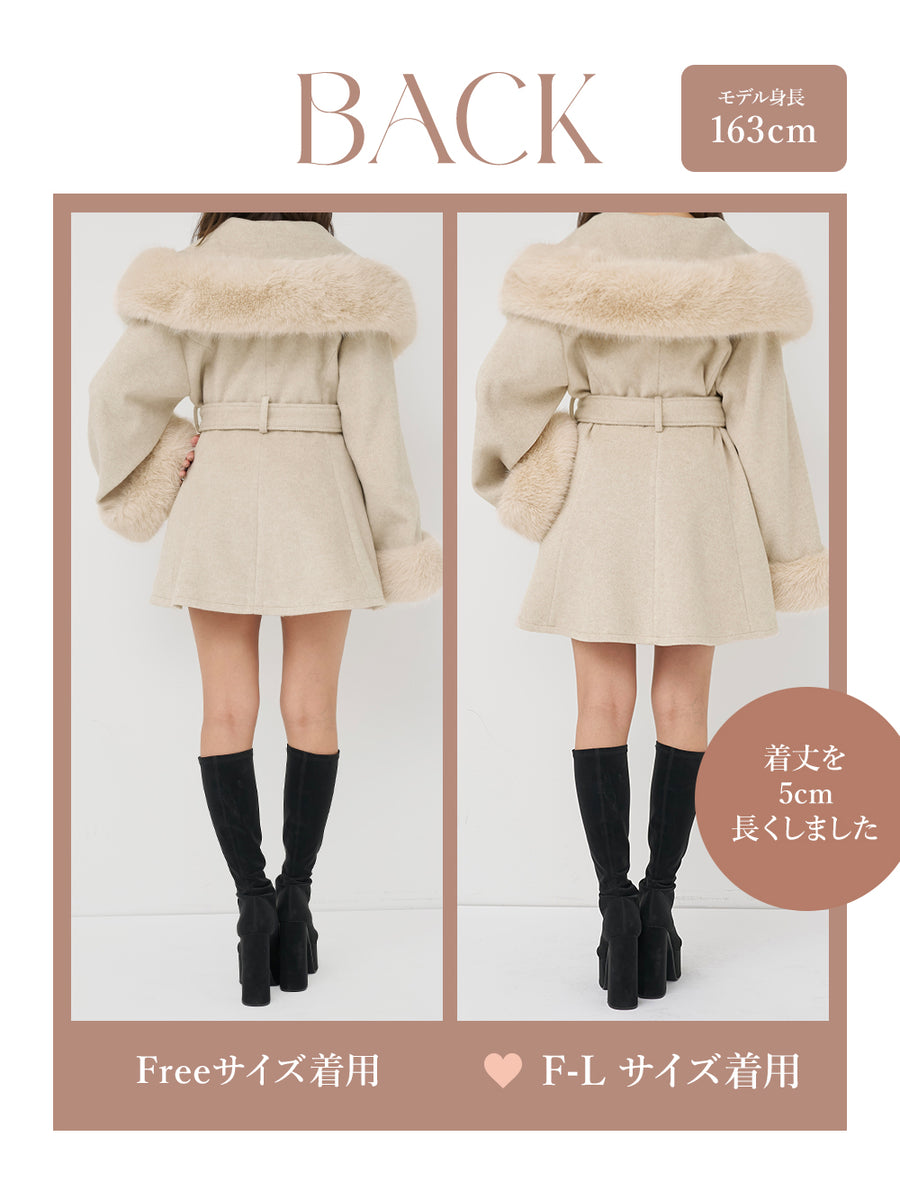 モデル:163cm(着用サイズ:FREE/F-L 着用カラー:BEG)